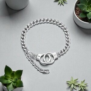 ✅NEW✅ Stainless Steel Handcuff Bracelet (Silver)
